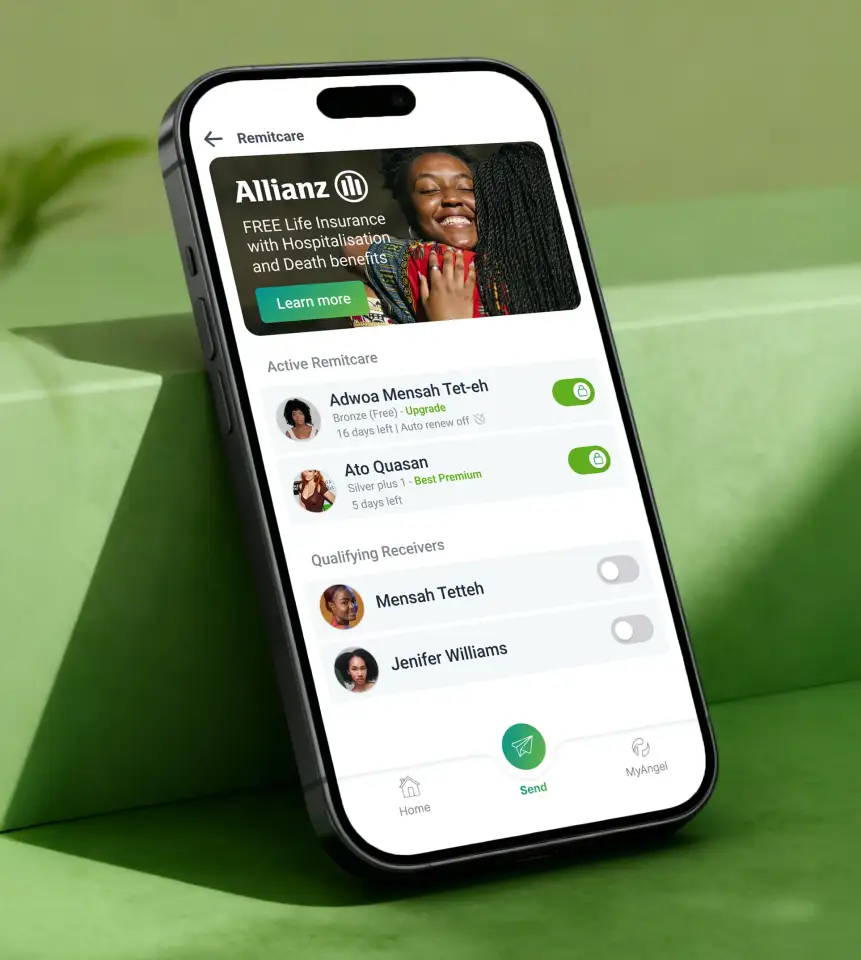 RemitCare App screen