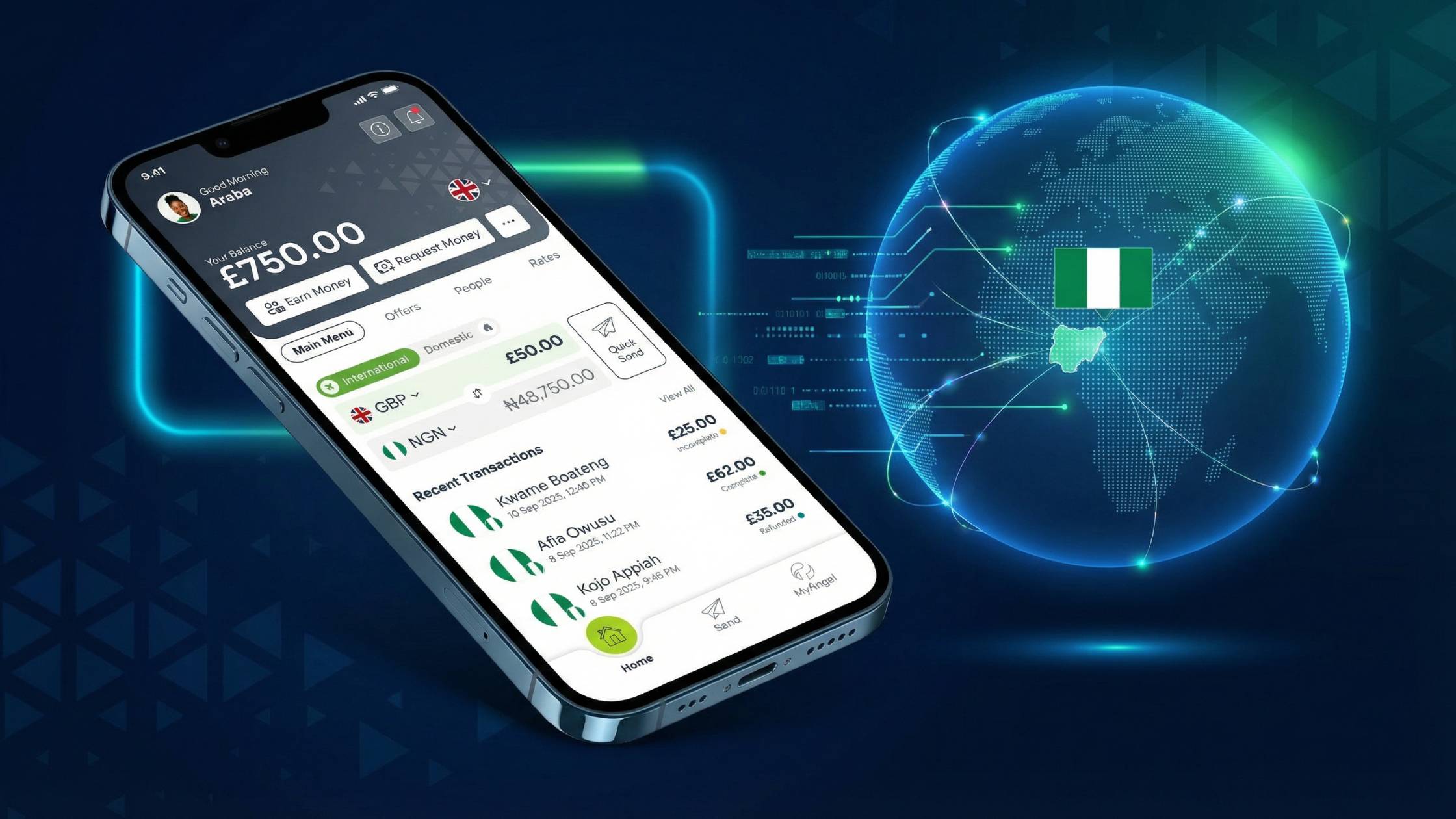 Send money to Nigeria